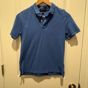 Polo by Ralph Lauren Light Blue Knit Polo with Embroidered Logo
